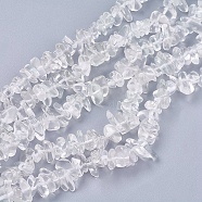 K9 Glass Imitation Austrian Crystal Glass Beads Strands, Chip, Clear, 4~10x4~6x2~4mm, Hole: 1mm, about 210pcs/strand, 35.4 inch(G-R192-02-1)