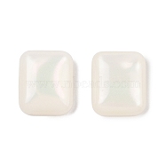 Opaque Resin Decoden Cabochons, Rectangle, White, 12x10x3.5mm(CRES-I036-09C)