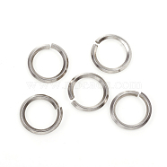 304 Stainless Steel Jump Ring, Open Jump Rings, Stainless Steel Color, 12 Gauge,14x2mm, Inner Diameter: 10.5mm(STAS-G224-22P-06)