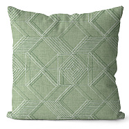 Green Series Polyester Throw Pillow Covers, Cushion Cover, for Couch Sofa Bed, Square, Rhombus, 450x450mm(PW23050333345)
