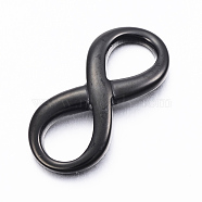 304 Stainless Steel Links connectors, Infinity, Gunmetal, 39.5x18x4mm, Hole: 13x10mm(STAS-H380-02B)