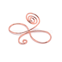 Iron Table Number Card Clip, Memo & Message Folder, Wedding Office Supplies, Rose Gold, 77x47x38mm(DJEW-WH0037-30C)