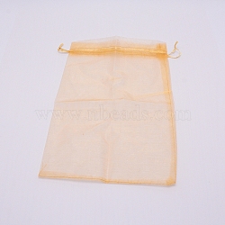 Organza Gift Bags, for Party Candy Jewelry Bags & Pouches, Rectangle, Yellow, 30x19.5cm(OP-WH0012-02)