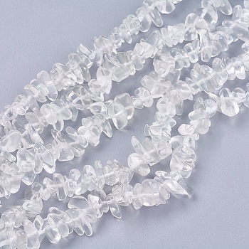 K9 Glass Imitation Austrian Crystal Glass Beads Strands, Chip, Clear, 4~10x4~6x2~4mm, Hole: 1mm, about 210pcs/strand, 35.4 inch