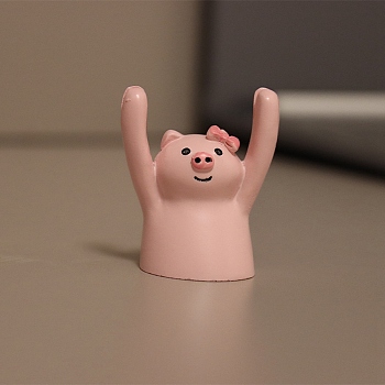 Memo Holder, Memo Clip, Resin Figurines, Pig, 50mm