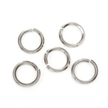 304 Stainless Steel Jump Ring, Open Jump Rings, Stainless Steel Color, 12 Gauge,14x2mm, Inner Diameter: 10.5mm
