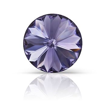 Preciosa&reg MAXIMA Crystal Round Stones, Czech Crystal, Bicone(436 11 177 Rivoli), Dura Foiling, 20410 Tanzanite, SS47(10.55~10.9mm)