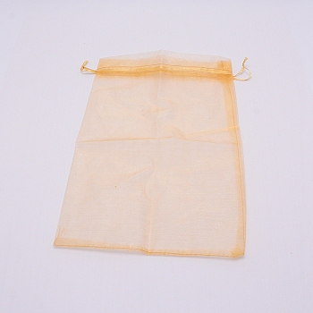 Organza Gift Bags, for Party Candy Jewelry Bags & Pouches, Rectangle, Yellow, 30x19.5cm