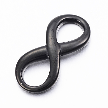 304 Stainless Steel Links connectors, Infinity, Gunmetal, 39.5x18x4mm, Hole: 13x10mm