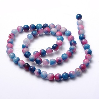 Dyed Natural Jade Beads Strands(JB6mm-M)-3