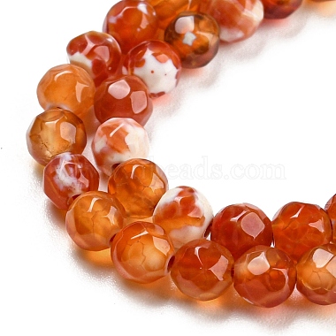 Dyed Natural Fire Crackle Agate Beads Strands(G-G007-01E)-4