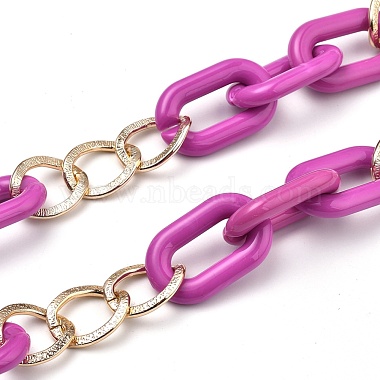 Personalized Aluminium & Acrylic Chain Necklaces(NJEW-JN02911-04)-2
