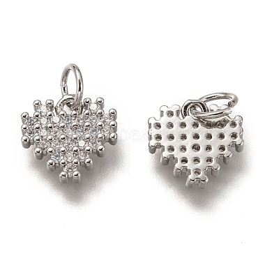 Brass Micro Pave Clear Cubic Zirconia Charms(ZIRC-B002-61P)-2