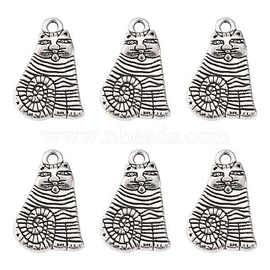 Antique Silver Cat Alloy Charms
