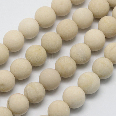 Perles en fossile naturelle(G-D694-6mm)-2