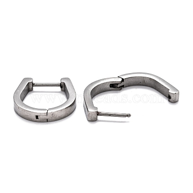 304 Stainless Steel Huggie Hoop Earrings(STAS-H156-14B-P)-3