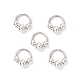 304 Stainless Steel Linking Rings with Brass Round Beads(PALLOY-JF03869)-1