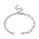 304 Stainless Steel Curb & Paperclip Chains Bracelet Making(BJEW-JB10030-02)-1