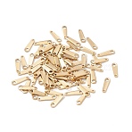 Ion Plating(IP) 304 Stainless Steel Chain Tabs, Chain Extender Connectors, Golden, 10x3x0.65mm, Hole: 0.8mm and 1.5mm(STAS-F094-19)