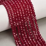 Lab Grown Red Corundum Beads Strands, Lantern, 4~5x4~5x4~5mm, Hole: 0.6mm, about 77pcs/strand, 15.16''(38.5cm)(GG-CBAC488-04A)