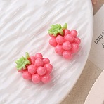 Opaque Resin Cabochons, Grape, Light Coral, 15x13x8mm(RESI-Z037-03A)