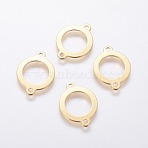 201 Stainless Steel Links connectors, Ring, Golden, 19x14.5x0.8mm, Hole: 1.6mm(STAS-L234-032G)