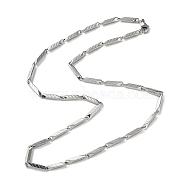 201 Stainless Steel Arrow Link Chain Necklaces for Men Women, Stainless Steel Color, 19.84 inch(50.4cm)(NJEW-G112-05P)