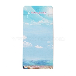 Rectangle Sky Earring Display Cards, Jewelry Display Cards for Earring, Necklace, Bracelet, Sky Blue, 14.95x7x0.04cm, Hole: 2mm(CDIS-P007-L01)