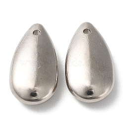 CCB Plastic Pendants, Teardrop Charm, Platinum, 21x11x5mm, Hole: 1.5mm(CCB-K010-01P)