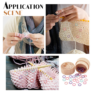 60Pcs Alloy Knitting Stitch Marker Rings(FIND-NB0003-46)-6