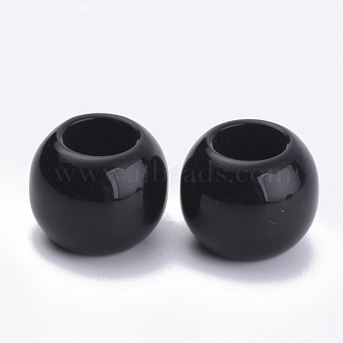 12mm Black Round Acrylic Beads