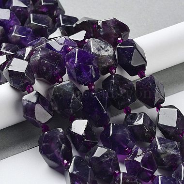 Natural Amethyst Beads Strands(G-C182-16-02)-2