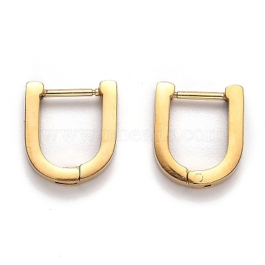 304 Stainless Steel Huggie Hoop Earrings(STAS-J033-12A-G)-2