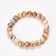 Natural Crazy Agate Beaded Stretch Bracelets(BJEW-Q692-06-8mm)-1