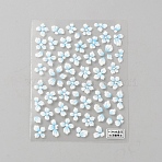 PVC Nail Art Stickers Decals, Self Adhesive, for Nail Tips Decorations, Flower Pattern, Light Sky Blue, 9x7x0.05cm(MRMJ-WH0086-67B)
