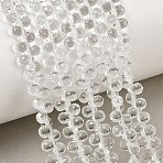Natural Quartz Crystal Beads Strands, Rock Crystal, Teardrop, Faceted, Top Drilled, 5x3.5mm, Hole: 0.5mm, about 76~79pcs/strand, 6.10~6.50''(15.5~16.5cm)(GG-CBAB63F-A01)