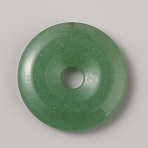Natural Green Aventurine China Safety Buckle Pendants, Donut/Pi Disc Charms, 25x4.5mm, Hole: 5mm(G-WH0030-21A-08)