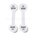 Folding Paper Ring Size Sticker, Size 11, Adhesive Ring Size Label Tag, Round, White, 5.1x1.4x0.01cm(CDIS-C006-01E)