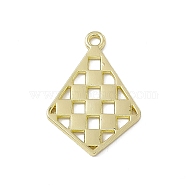 Alloy Pendants, Kite with Square Charm, Light Gold, 27x19x1.5mm, Hole: 2mm(PALLOY-D014-04LG)