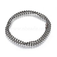 Stainless Steel Ball Chain Necklace Making, Gunmetal, 22.5 inch(57.2cm), 2.5mm(MAK-L019-01A-B)