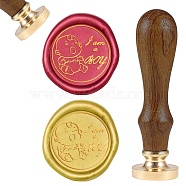 DIY Wood Wax Seal Stamp, Human Pattern, 90mm, Stamps: 25x14.5mm(AJEW-WH0131-093)