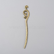 Alloy Hair Sticks, Hair Accessories for Women, Antique Bronze, 160x22x3.5mm(MRMJ-WH0077-100M-AB)