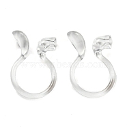 Resin Clip-on Earring Findings, Bud, Clear, 11x7x3mm(X1-FIND-H046-15)