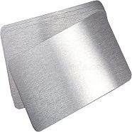 Stainless Steel Card, Stainless Steel Color, 85x55.5x0.9mm(DIY-NB0004-82)