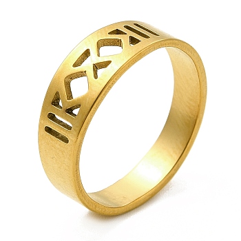 Ion Plating(IP) 201 Stainless Steel Finger Rings, Hollow Out Bowknot Rings for Women, Golden, 4~6mm, Inner Diameter: 17mm