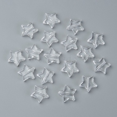 14mm Clear Star Acrylic Beads