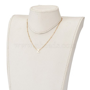 (Jewelry Parties Factory Sale)Natural Shell Initial Pendant Necklaces(NJEW-JN03298-06)-5