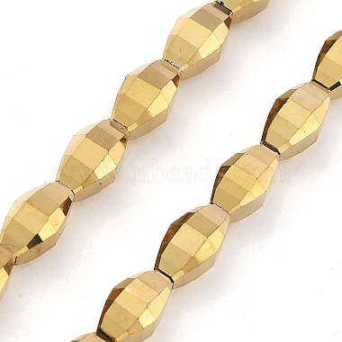 Gold Oval Glass Beads