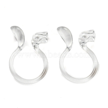 Clear Leaf Resin Clip-on Earring Findings