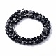 Natural Black Tourmaline Beads Strands(G-F666-05A-4mm)-3